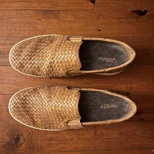 OluKai leather boat shoes